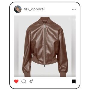 Aritzia Brown Leather Jacket